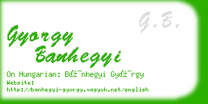 gyorgy banhegyi business card